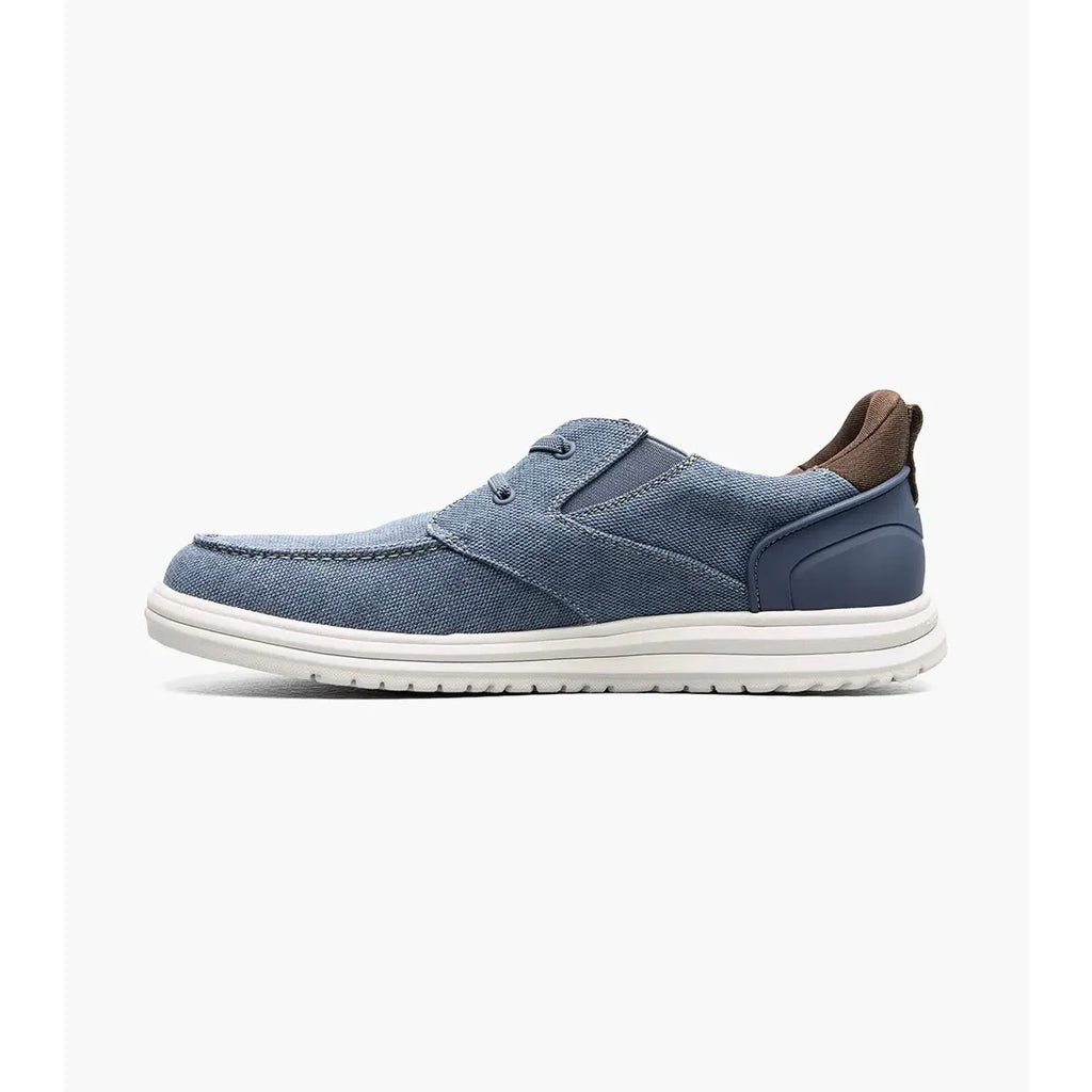 Nunn Bush Brew City EZ Hands Free Canvas Lace Moc Toe Slip On Navy 85164-492