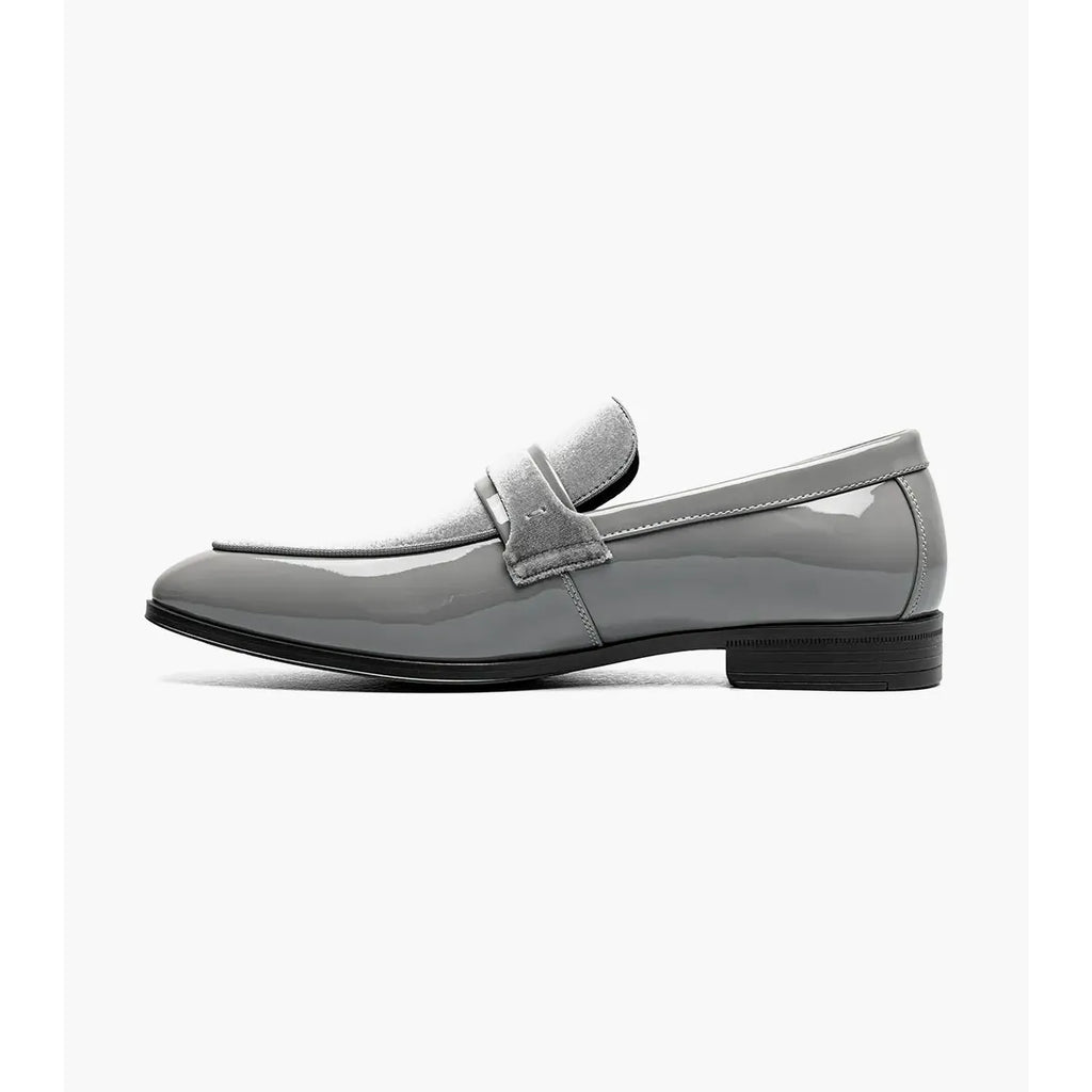 Stacy Adams Spratley Moc Toe Saddle Slip On Dress Shoes Gray 25686-020