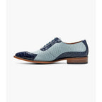 Stacy Adams Tarango Modified Cap Toe Oxford Shoes Dark Blue Multi 25770-469