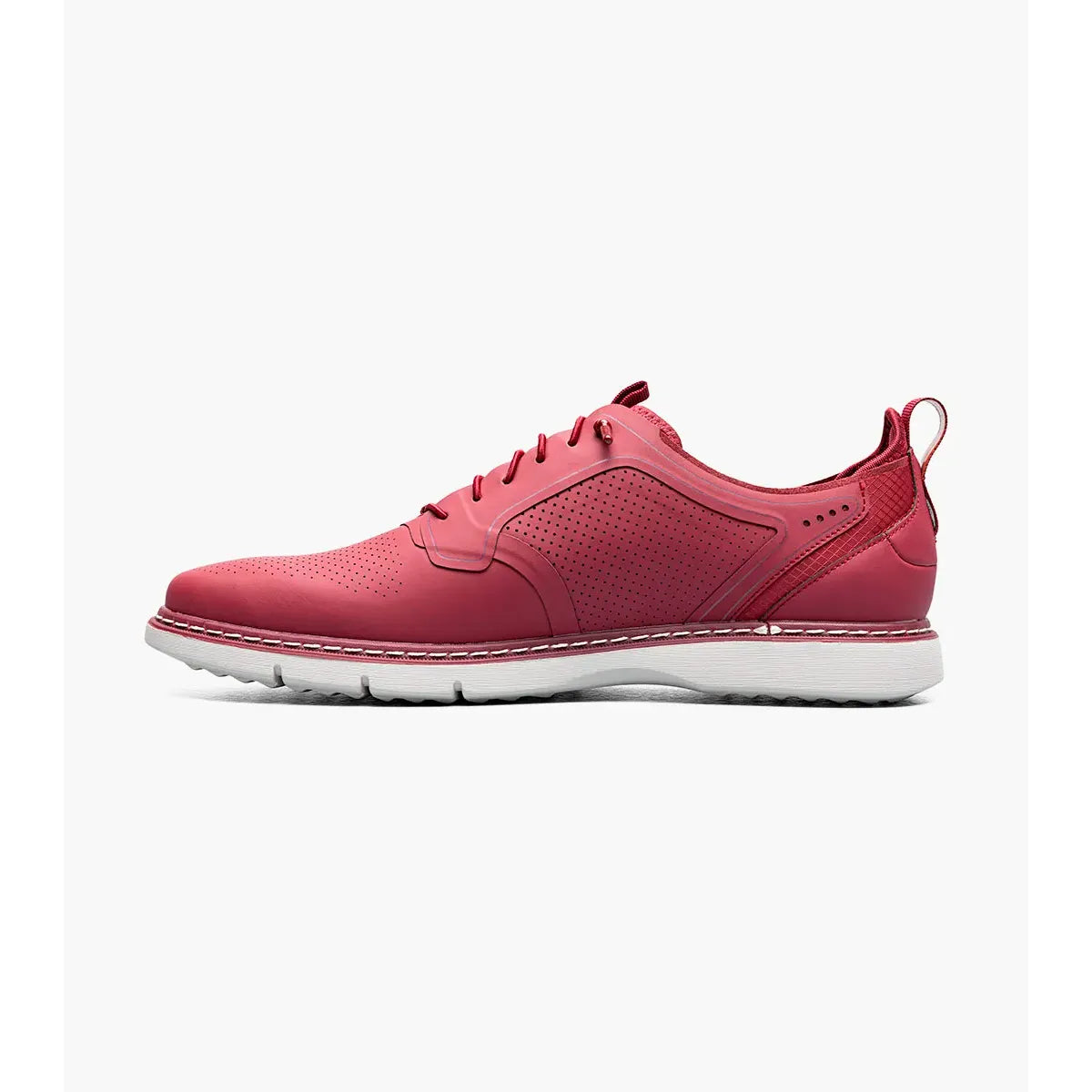 Stacy Adams Synchro Plain Toe Elastic Lace Up Sneaker Raspberry Shoes 25518-670