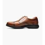 Nunn Bush KORE Pro Cap Toe Oxford Walking Shoes Cognac Leather 84944-221