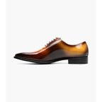 Stacy Adams Shaffer Plain Toe Oxford Shoes Calf Leather Cognac Multi 25763-229