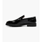 Stacy Adams Hazelton Moc Toe Penny Slip On Walking Shoes Black Patent 25736-004