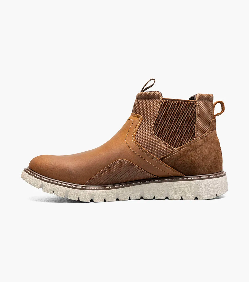 Nunn Bush Karnak Plain Toe Chelsea Boot Leather Tan Crazy Horse  85137-239