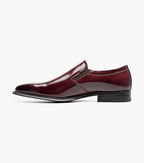 Stacy Adams Alistair Plain Toe Ornament Slip On Burgundy 25792-601