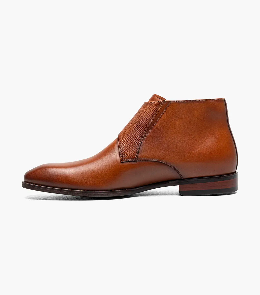Stacy Adams Kaius Plain Toe Double Monk Strap Boot Cognac 25733-221