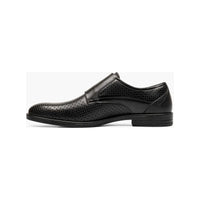 Stacy Adams Arthur Plain Toe Double Monk Strap Shoes Black 25654-001