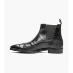 Stacy Adams Garza Wingtip Chelsea Boot Leather Black 25782-001