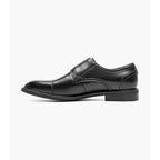 Stacy Adams Boswell Cap Toe Double Monk Strap Shoes Black 25779-001