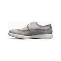 Stacy Adams Trudell Wingtip Lace Up Walking Shoes Light Gray 25691-050