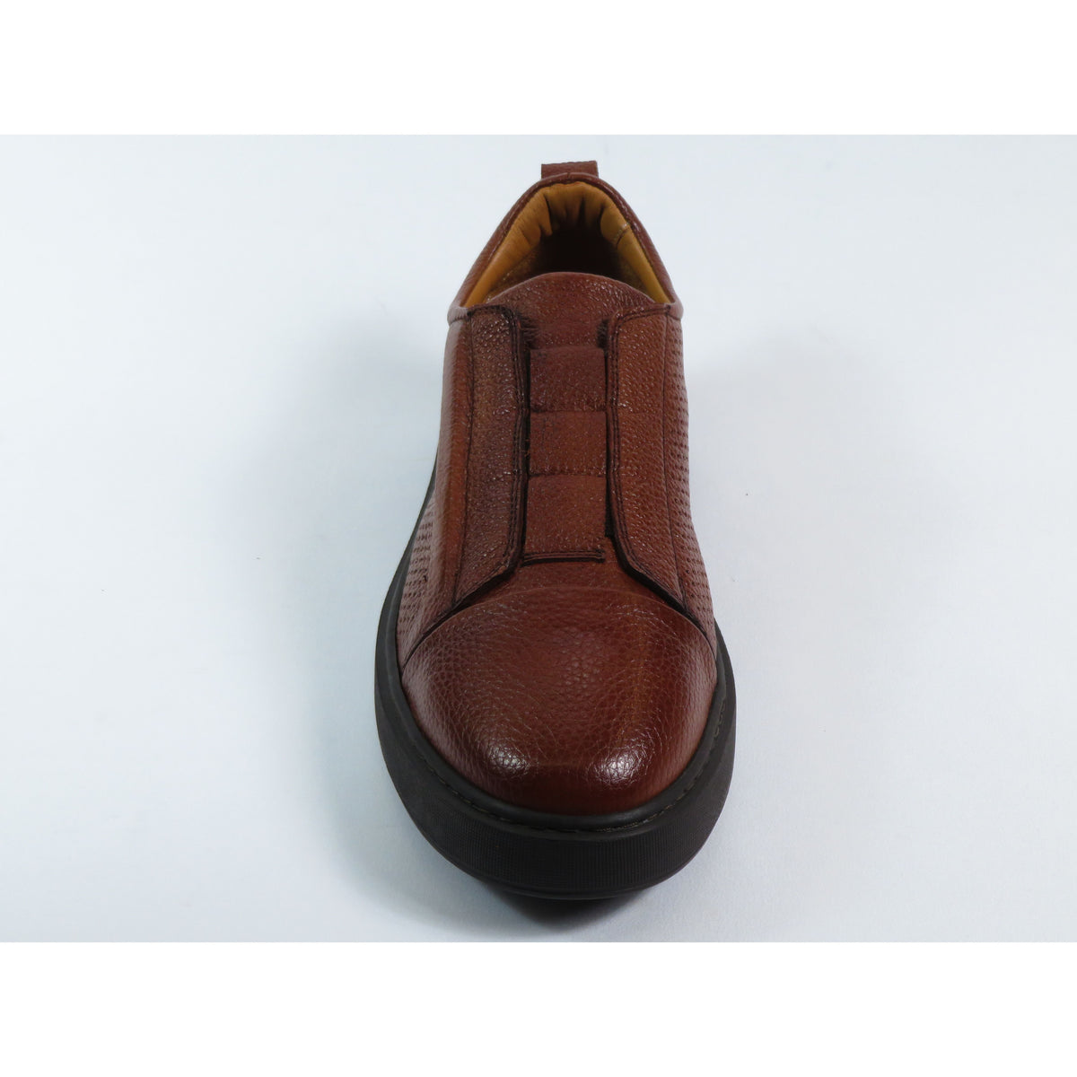 Men's Fashion Sneaker Shoes By SHENBINS Soft Deer Leather Hand Made in Turkey 0811 Tobacco