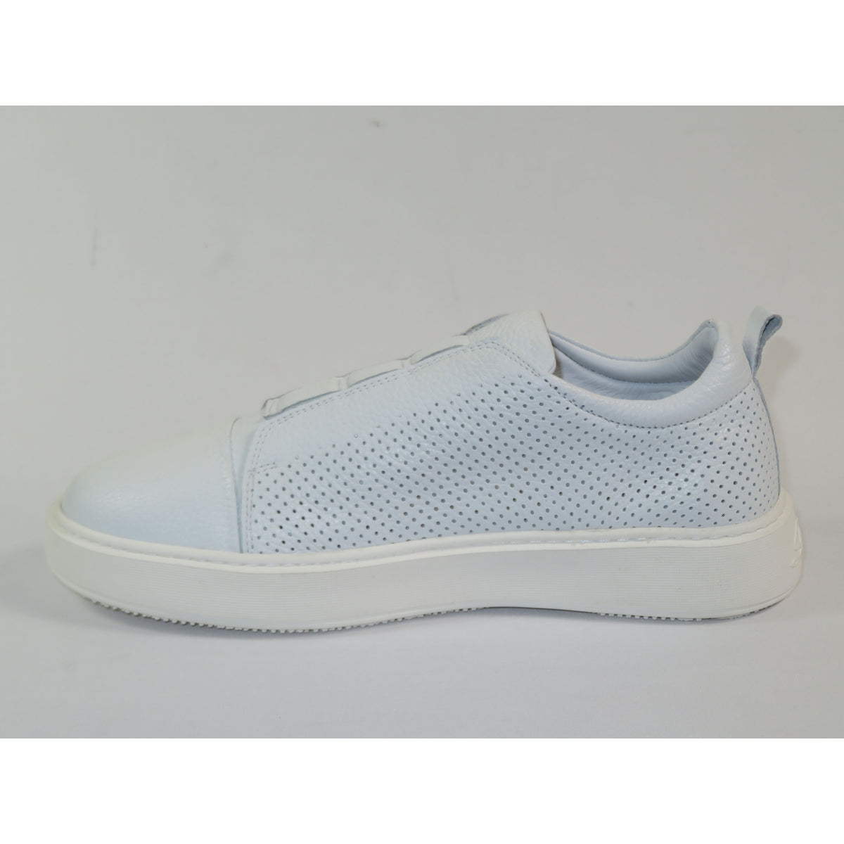 Men's Fashion Sneaker Shoes By SHENBINS Soft Deer Leather Hand Made in Turkey 0811 White