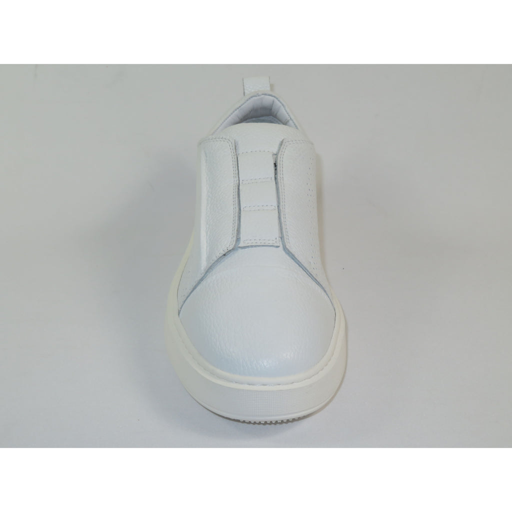 Men's Fashion Sneaker Shoes By SHENBINS Soft Deer Leather Hand Made in Turkey 0811 White