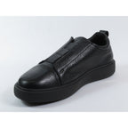 Men's Fashion Sneaker Shoes By SHENBINS Soft Deer Leather Hand Made in Turkey 0811 Black