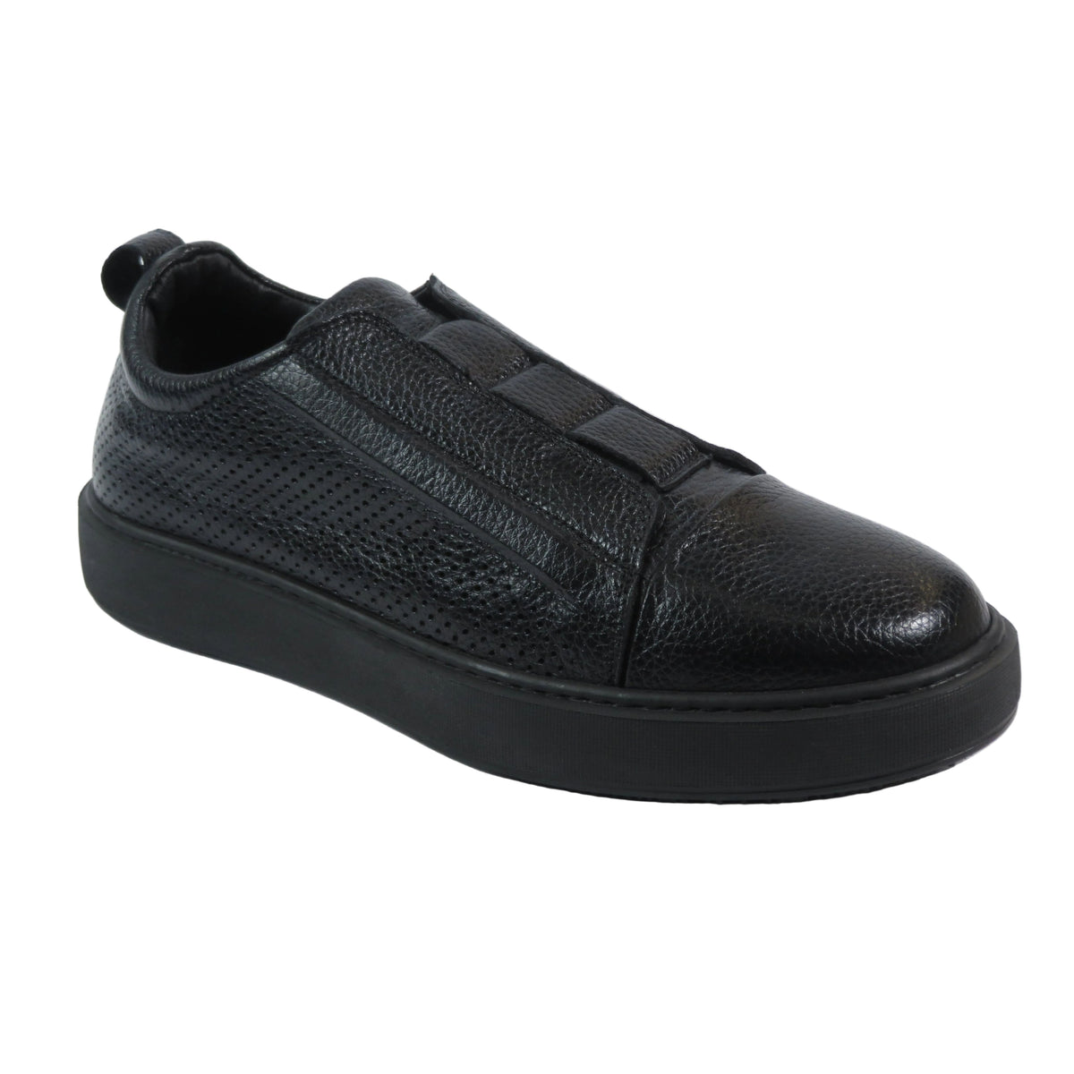 Men's Fashion Sneaker Shoes By SHENBINS Soft Deer Leather Hand Made in Turkey 0811 Black