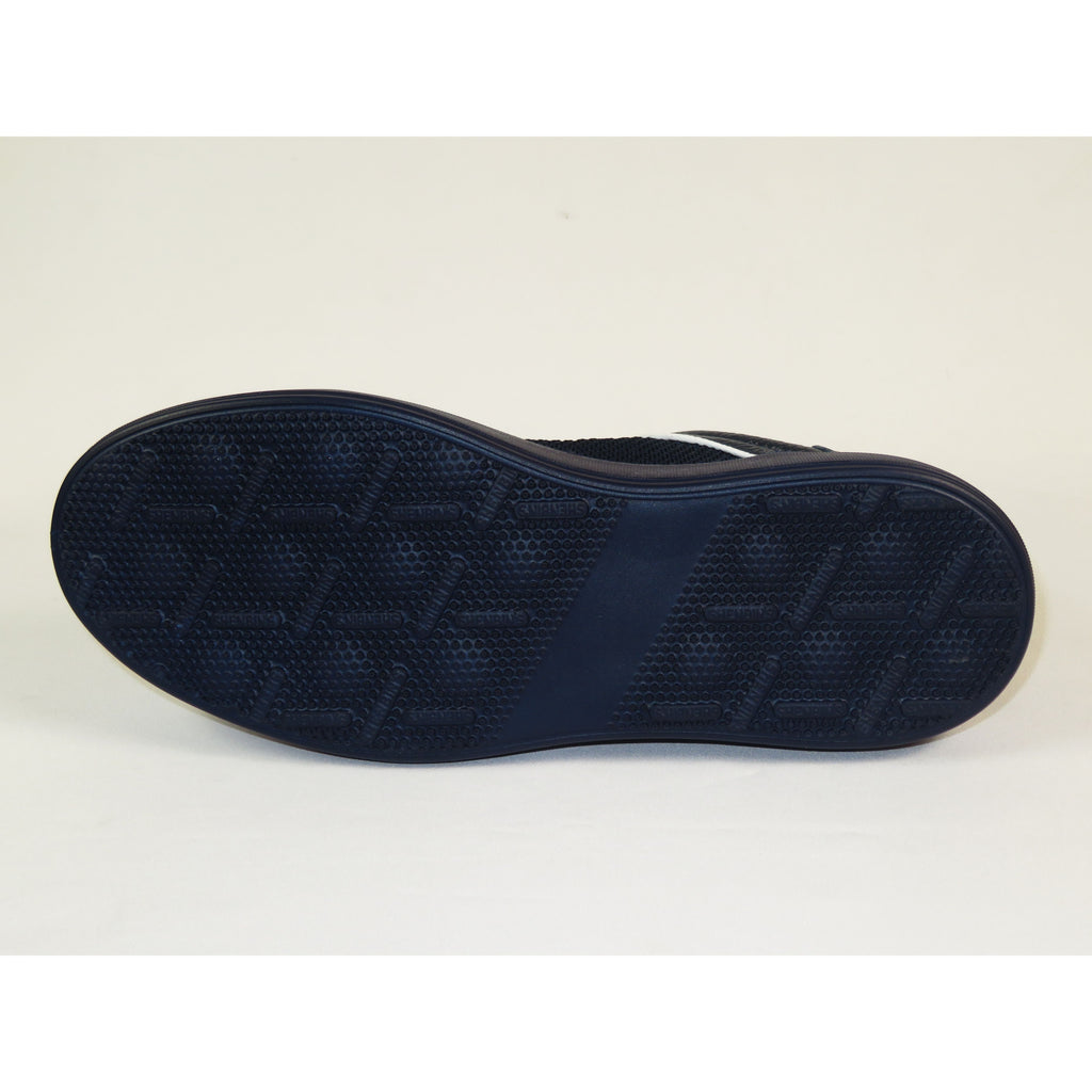 Men's Fashion Sneaker Shoes By SHENBINS Soft Deer Leather Hand Made in Turkey 0830 Navy White