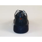 Men's Fashion Sneaker Shoes By SHENBINS Soft Deer Leather Hand Made in Turkey 0830 Navy White