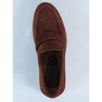 Men's Slip On Shoes By SHENBINS Soft Suede Leather Hand Made in Turkey 0870 Brown