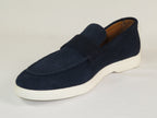 Men's Slip On Shoes By SHENBINS Soft Suede Leather Hand Made in Turkey 0870 Navy