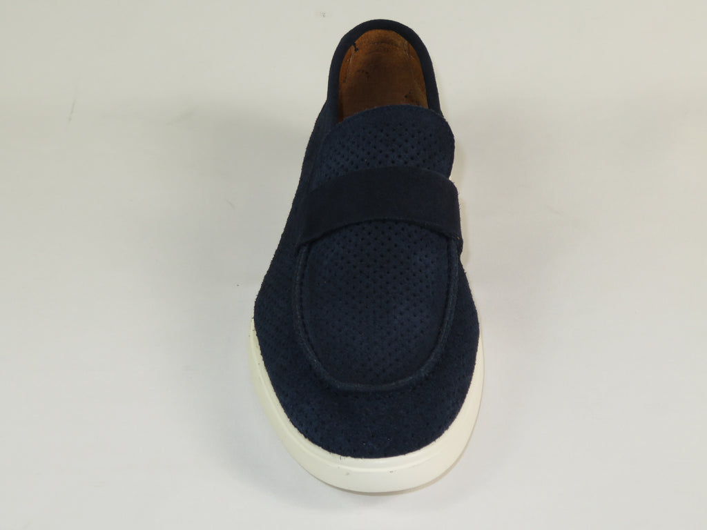 Men's Slip On Shoes By SHENBINS Soft Suede Leather Hand Made in Turkey 0870 Navy