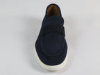 Men's Slip On Shoes By SHENBINS Soft Suede Leather Hand Made in Turkey 0870 Navy