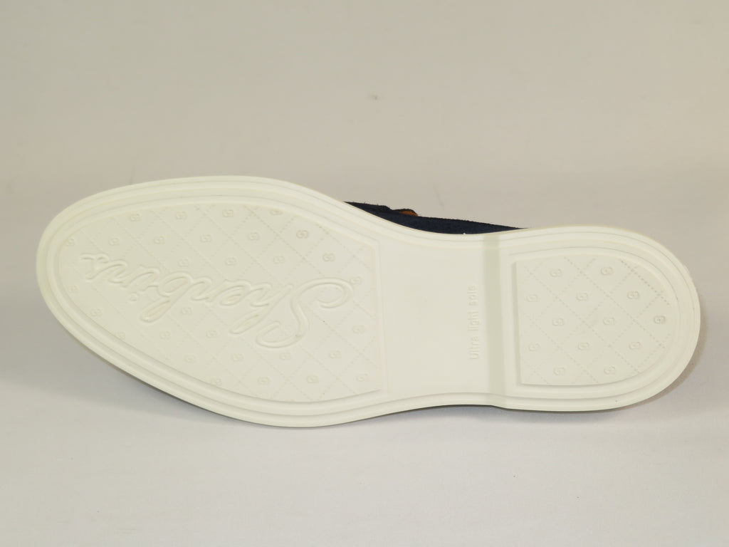 Men's Slip On Shoes By SHENBINS Soft Suede Leather Hand Made in Turkey 0870 Navy