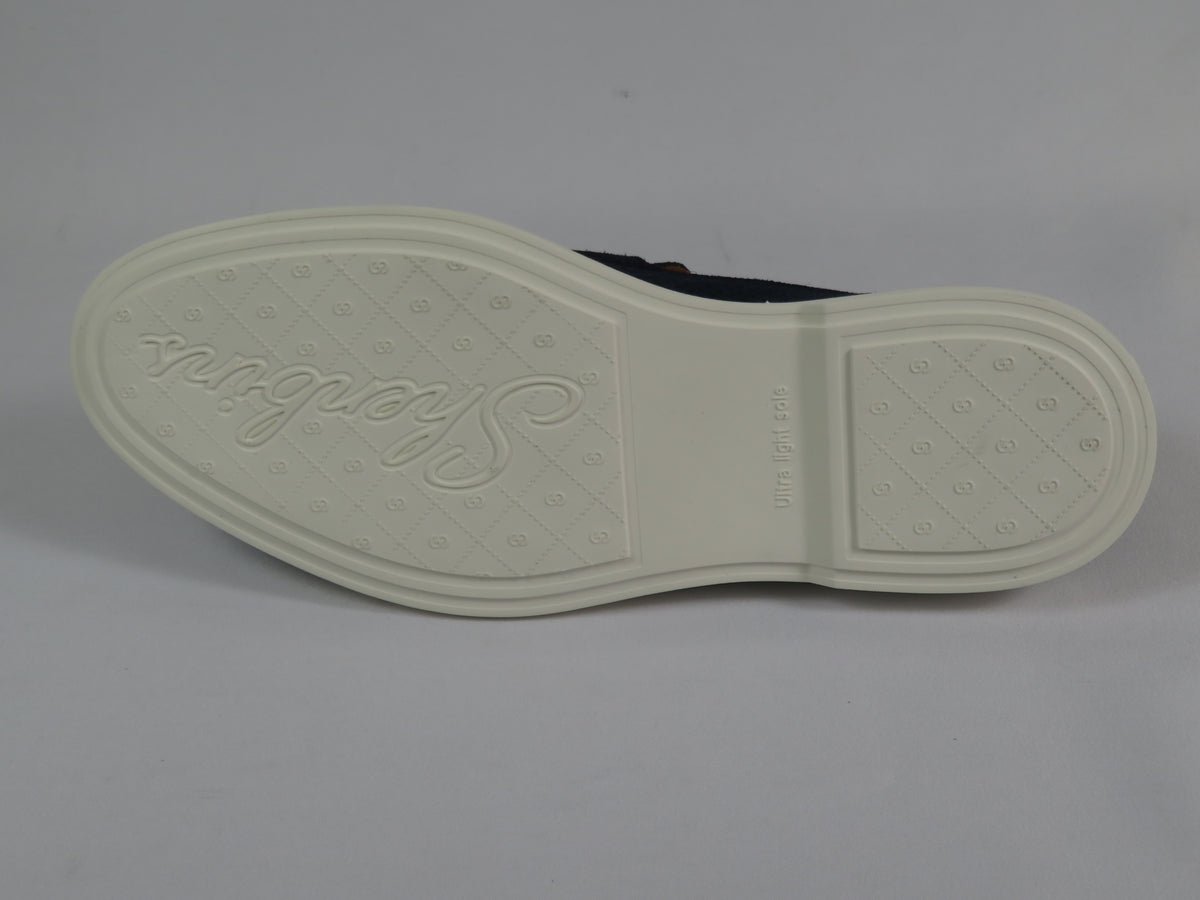 Men's Slip On Shoes By SHENBINS Soft Suede Leather Hand Made in Turkey 0870 Navy