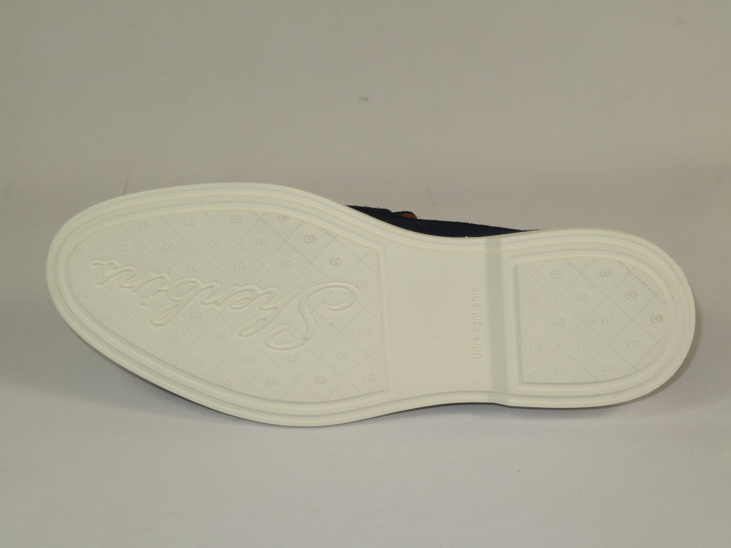 Men's Slip On Shoes By SHENBINS Soft Suede Leather Hand Made in Turkey 0870 Navy