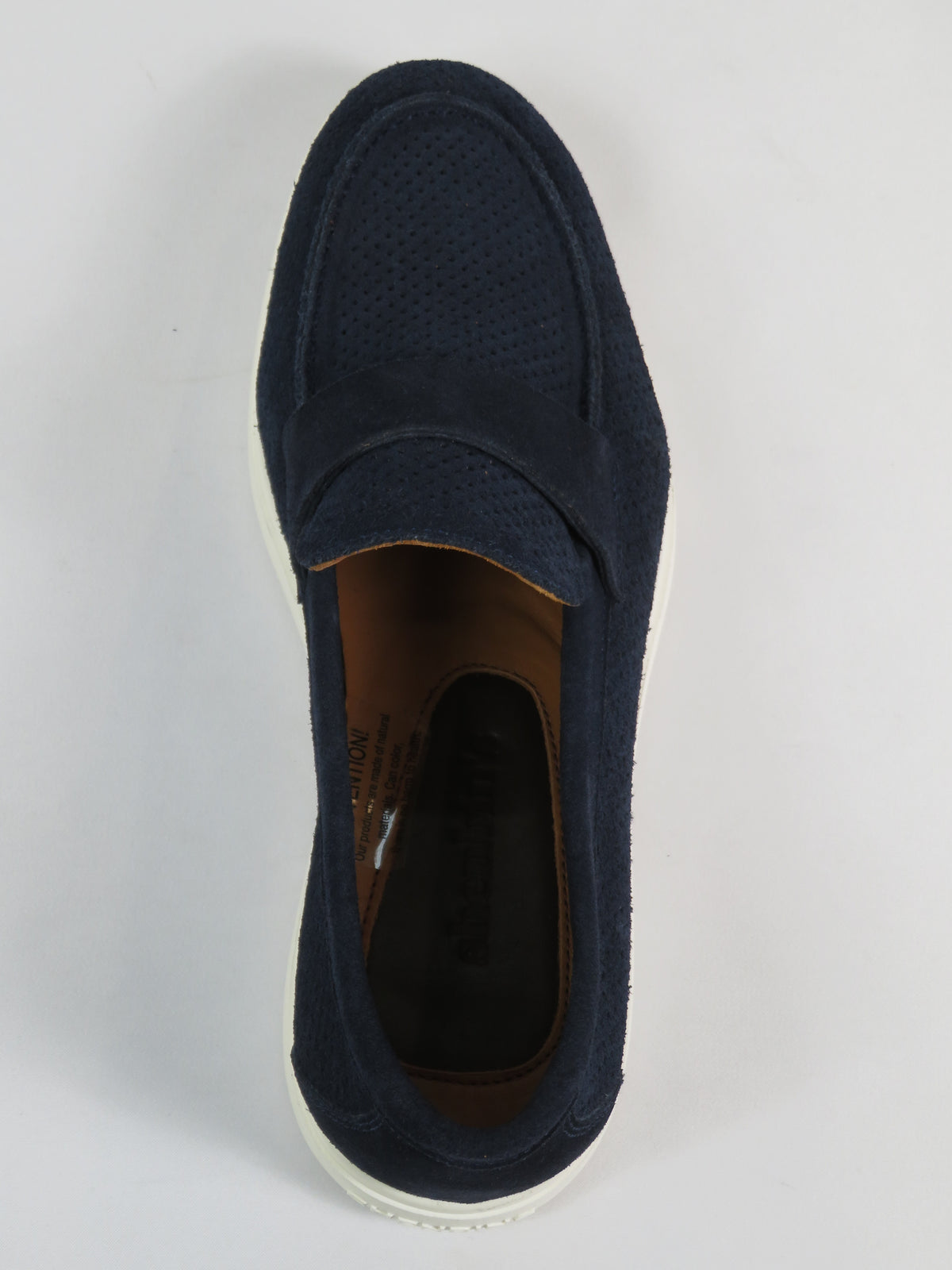 Men's Slip On Shoes By SHENBINS Soft Suede Leather Hand Made in Turkey 0870 Navy