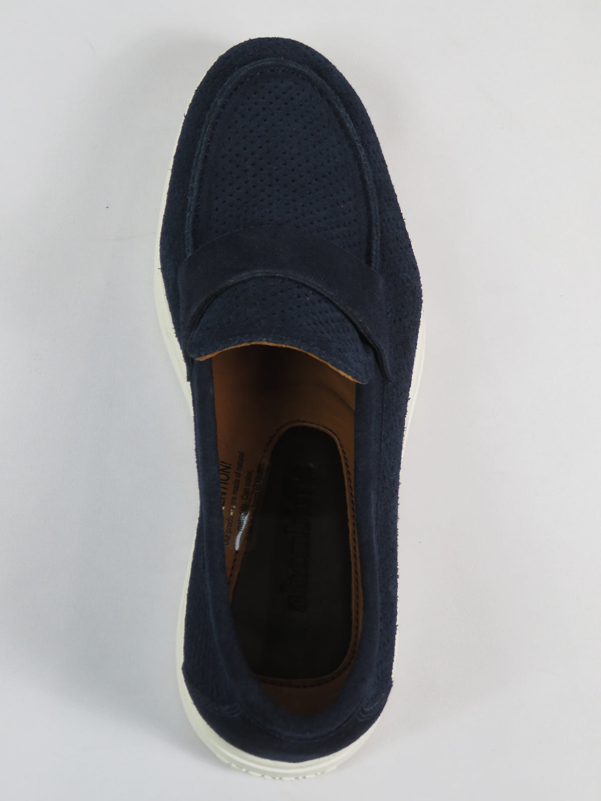 Men's Slip On Shoes By SHENBINS Soft Suede Leather Hand Made in Turkey 0870 Navy