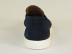 Men's Slip On Shoes By SHENBINS Soft Suede Leather Hand Made in Turkey 0870 Navy