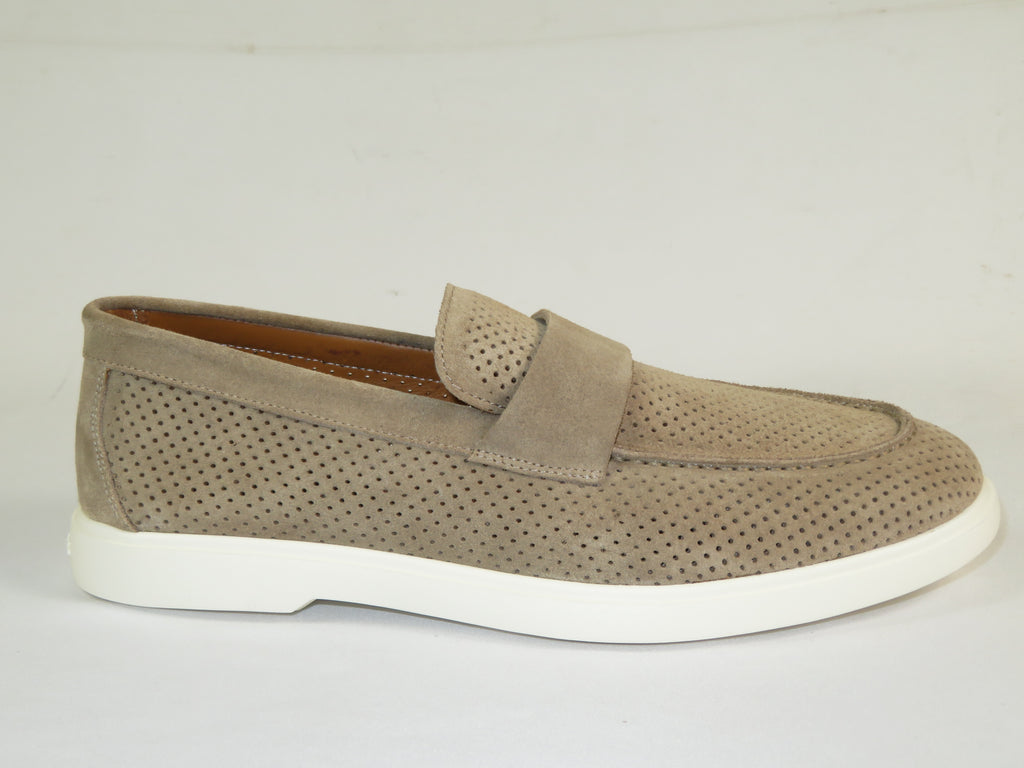 Men's Slip On Shoes By SHENBINS Soft Suede Leather Hand Made in Turkey 0870 Tan