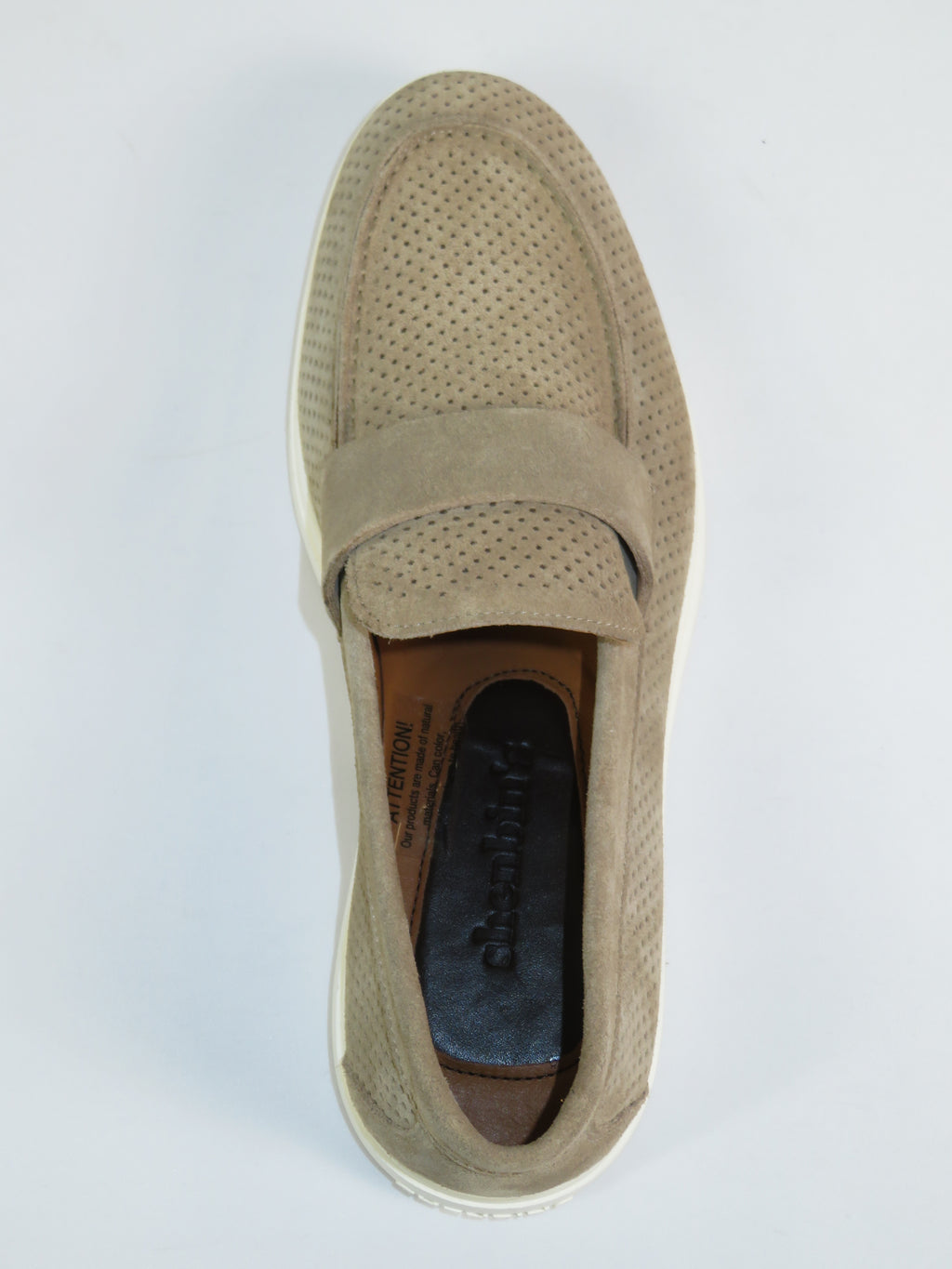 Men's Slip On Shoes By SHENBINS Soft Suede Leather Hand Made in Turkey 0870 Tan