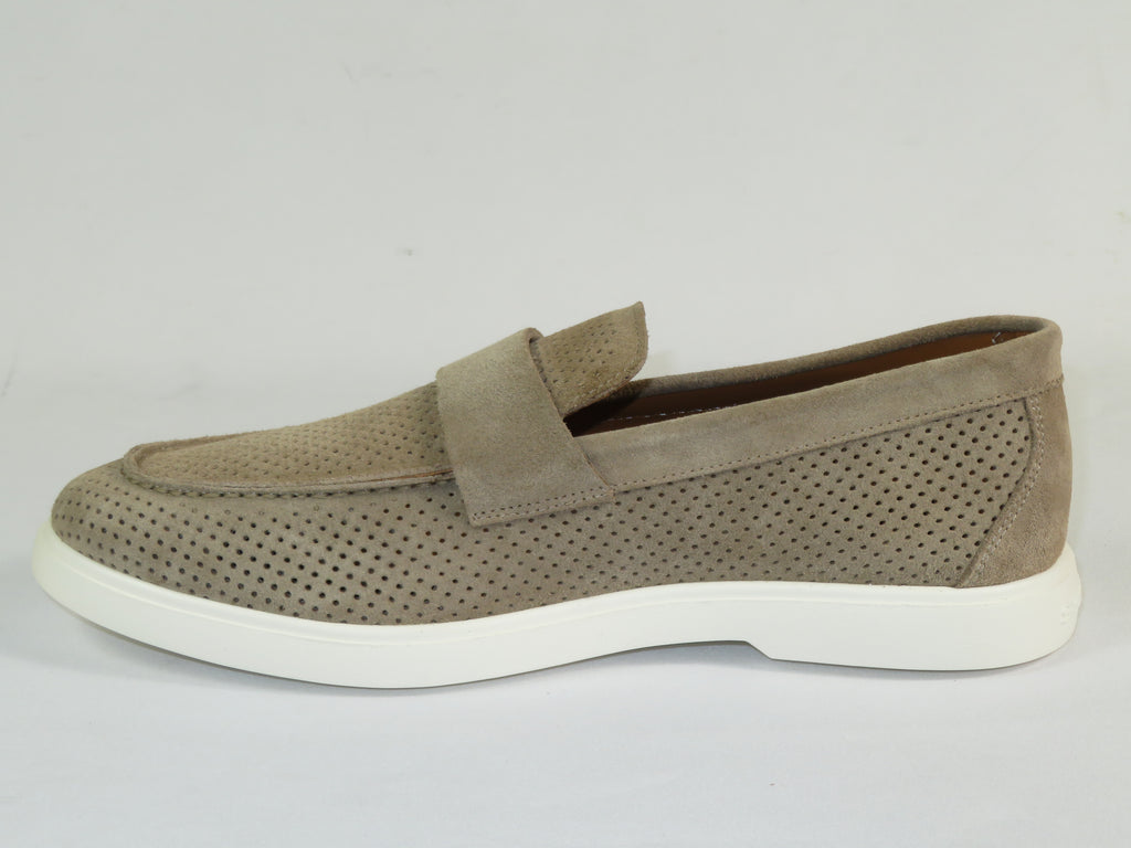 Men's Slip On Shoes By SHENBINS Soft Suede Leather Hand Made in Turkey 0870 Tan