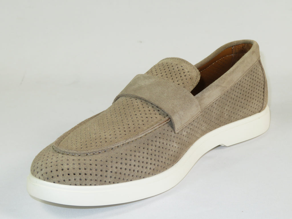 Men's Slip On Shoes By SHENBINS Soft Suede Leather Hand Made in Turkey 0870 Tan