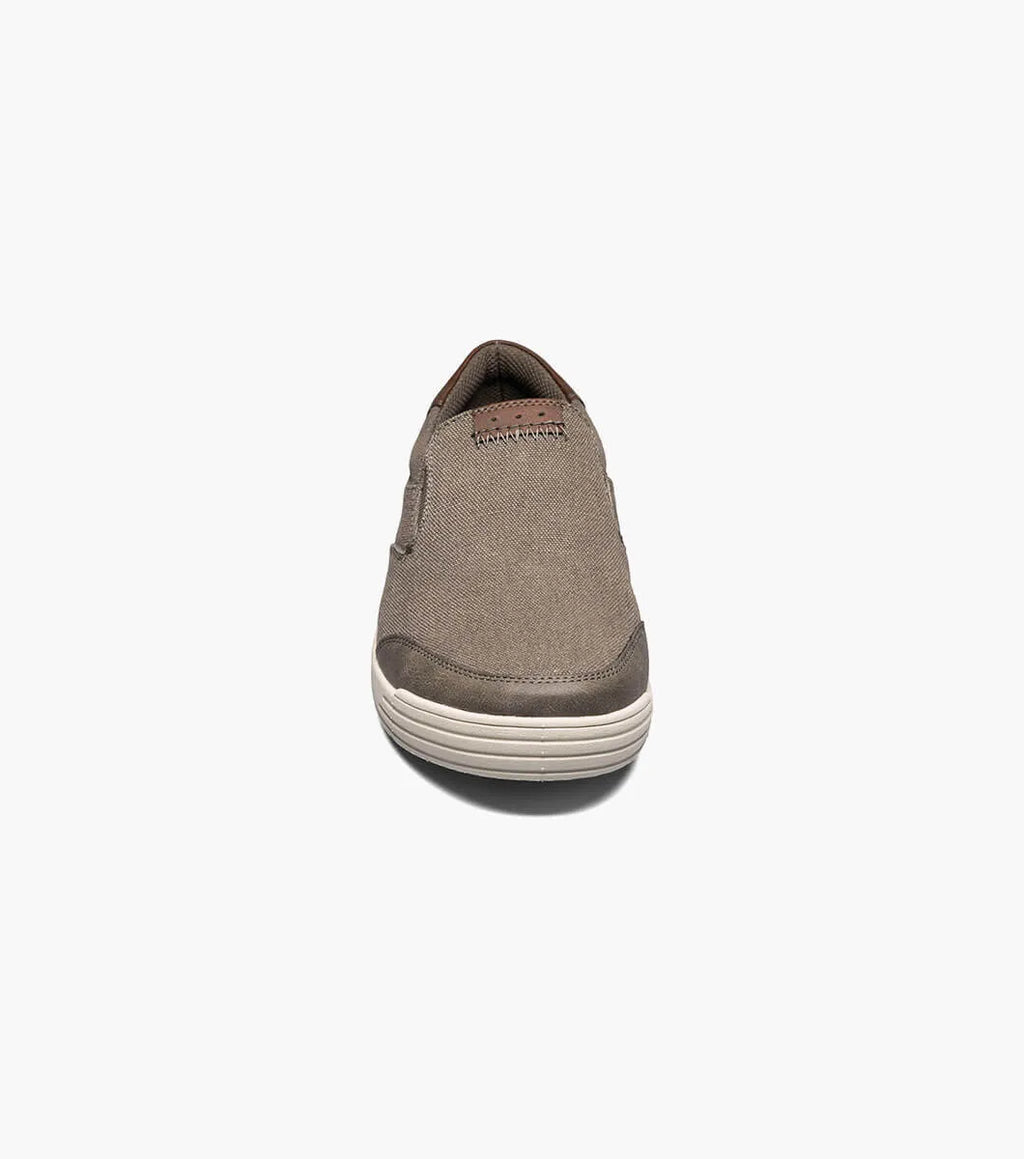 Nunn Bush KORE City Walk Canvas Moc Toe Slip On Cement Canvas 84896-031
