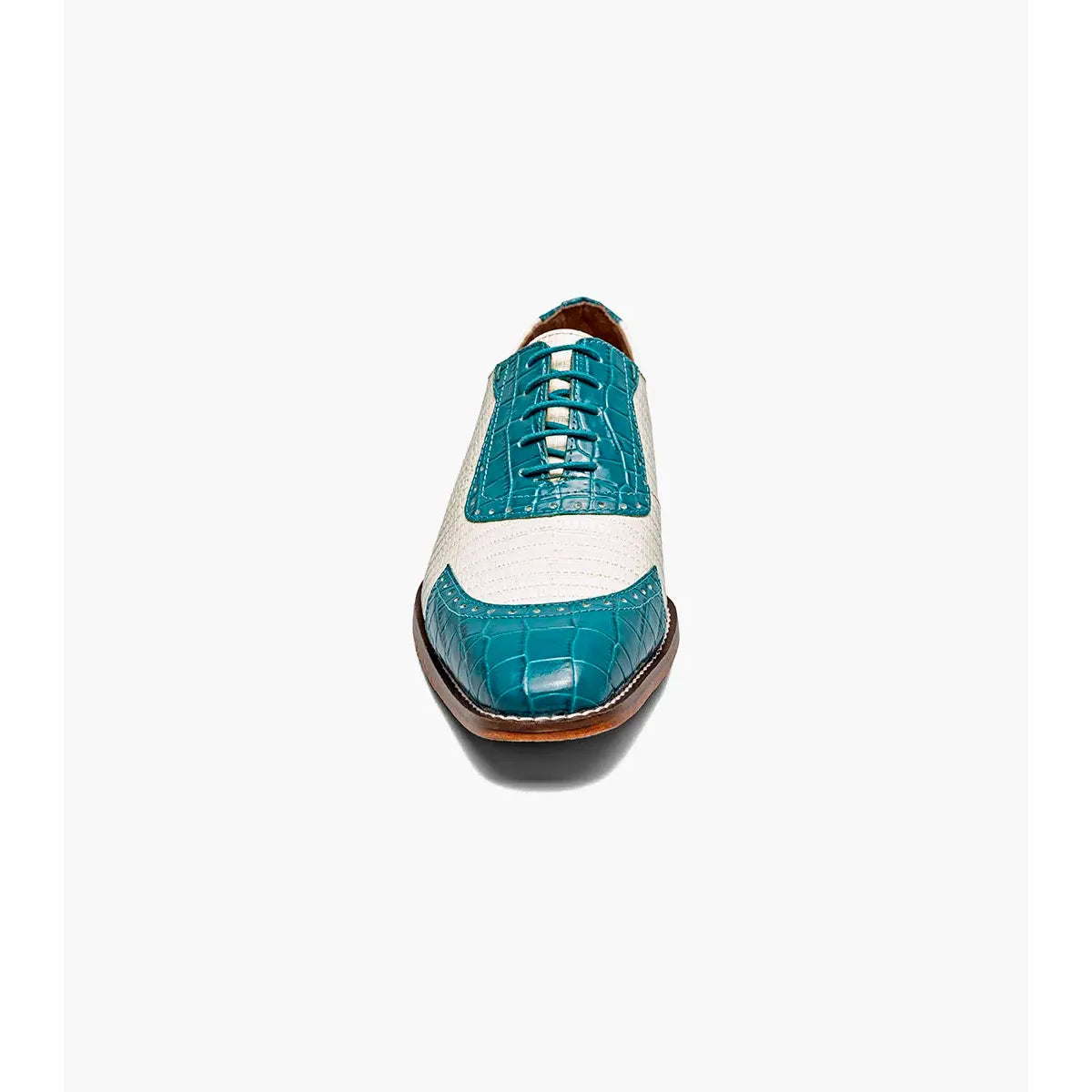 Stacy Adams Tarango Modified Cap Toe Oxford Shoes Navy Teal 25770-448