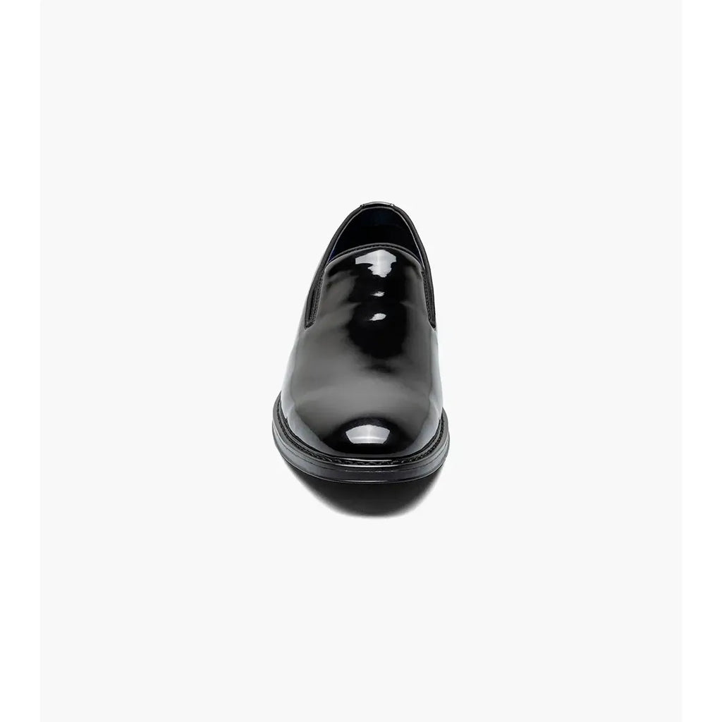Nunn Bush Centro Formal Flex Plain Toe Slip On Tux Shoes Black Patent 85047-004
