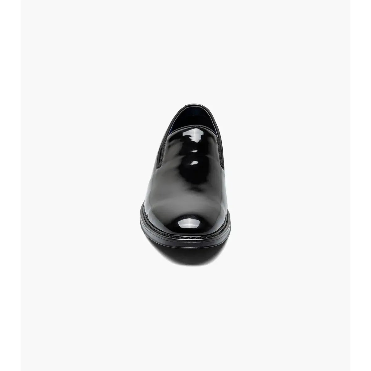 Nunn Bush Centro Formal Flex Plain Toe Slip On Tux Shoes Black Patent 85047-004