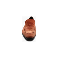 Stacy Adams Shapshaw Velour Moc Toe Slip On Shoes Cognac 25642-221