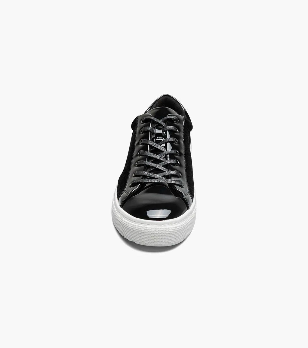 Stacy Adams Dante Lace To Toe Sneaker Patent Leather Black 25806-001