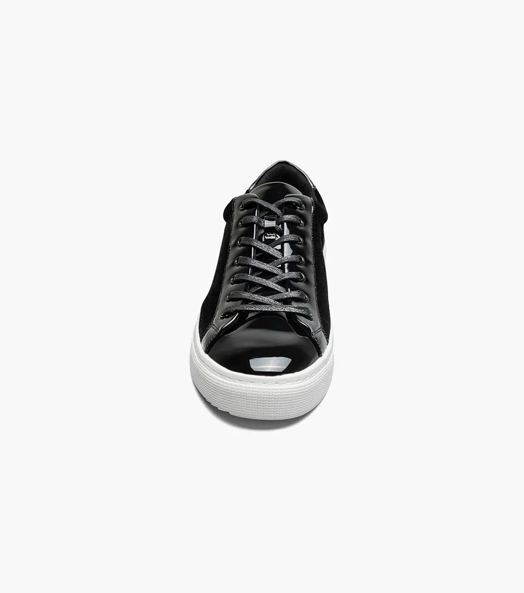 Stacy Adams Dante Lace To Toe Sneaker Patent Leather Black 25806-001