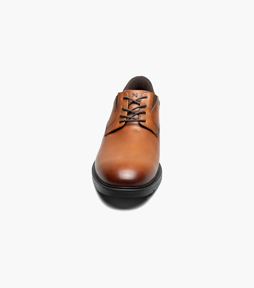 Nunn Bush KORE EZ Icon Plain Toe Oxford Shoes Cognac 85144-221
