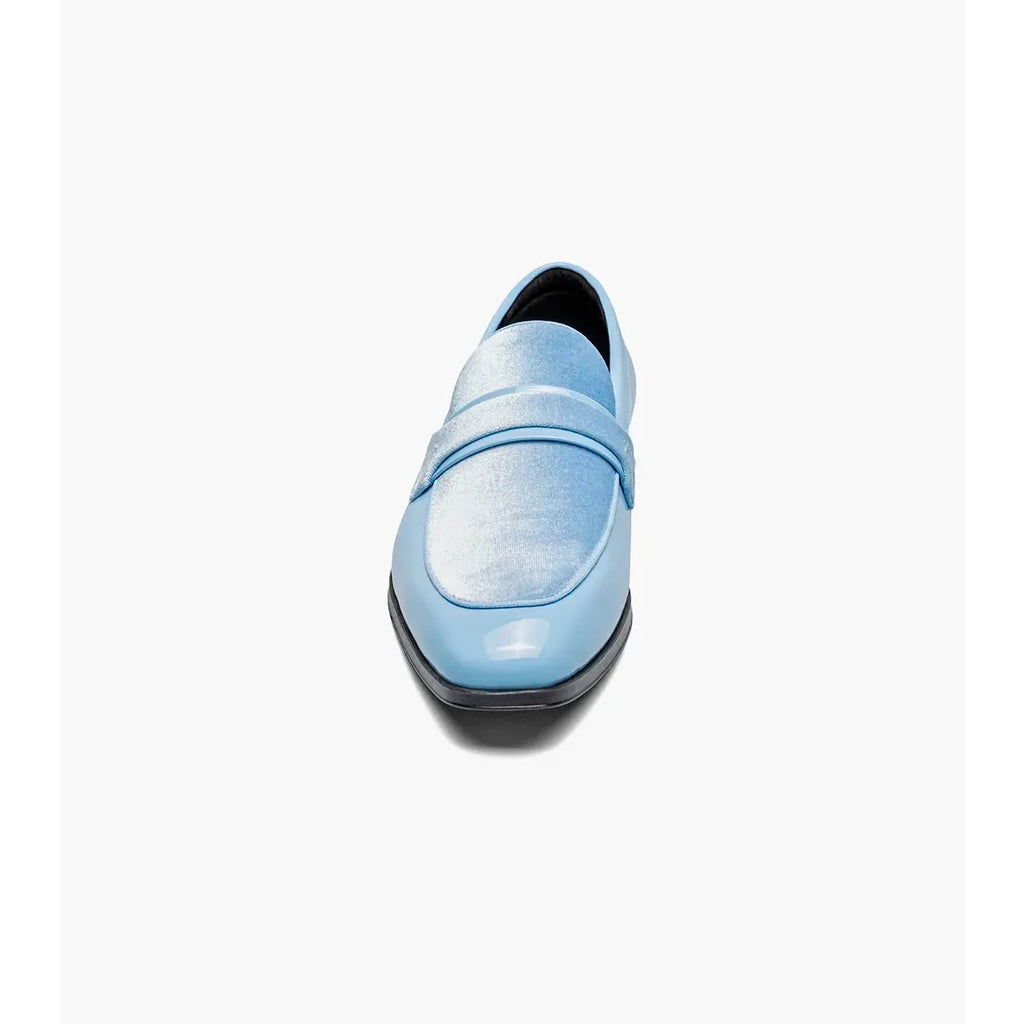 Stacy Adams Spratley Moc Toe Saddle Slip On Dress Shoes Light Blue 25686-459