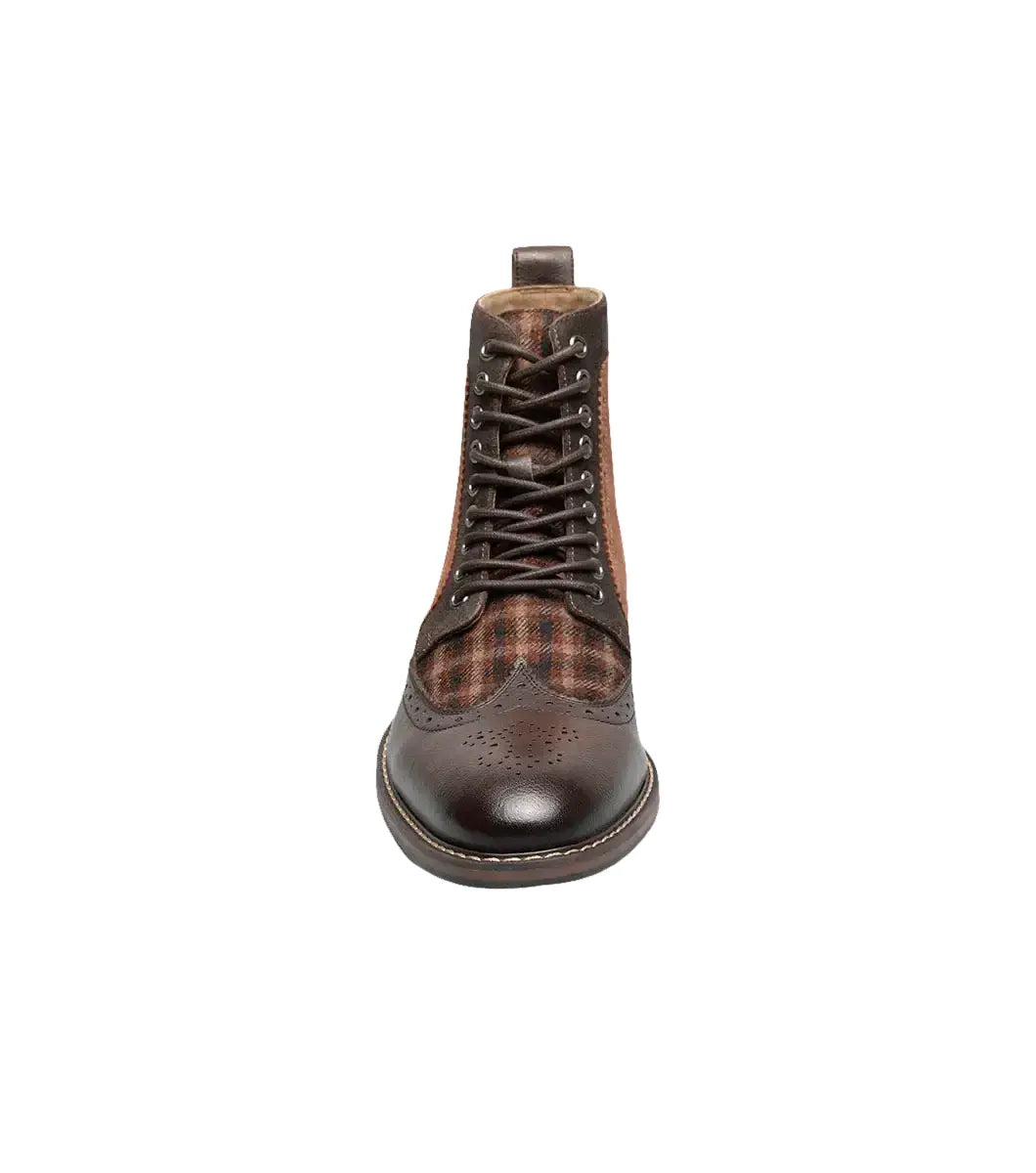 Stacy Adams Finnegan Wingtip Lace-Up Boot Brown Multi 25427-249