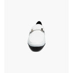 Stacy Adams Sheridan Moc Toe Bit Slip On Shoes White Patent 25761-122