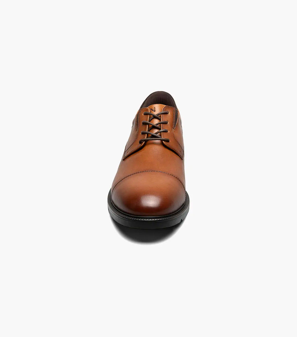Nunn Bush KORE EZ Icon Cap Toe Oxford  Shoes Leather Dressy Cognac 85150-221