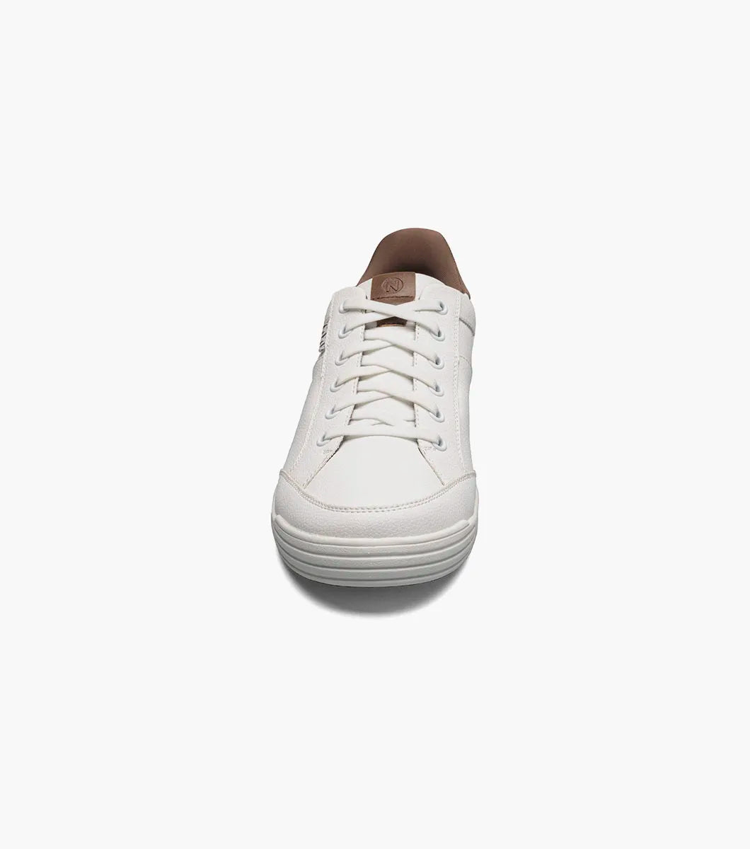 Nunn Bush KORE City Walk EZ Lace To Toe Oxford Sneaker White 85152-100