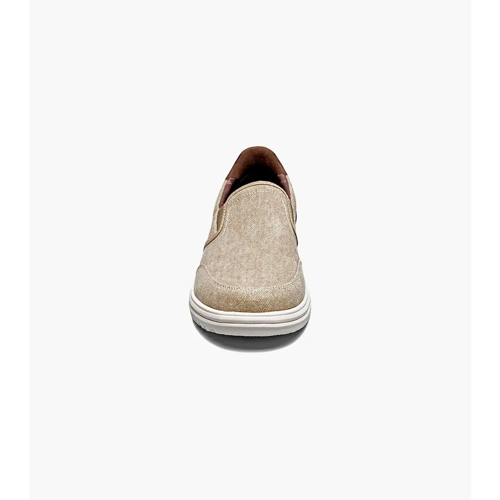Nunn Bush Brew City EZ Hands Free Canvas Moc Toe Slip On Stone Multi 85165-285