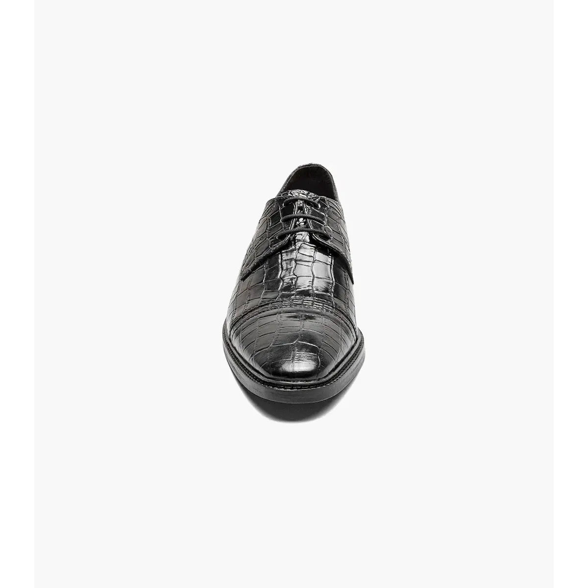 Stacy Adams Fiorentino Cap Toe Oxford Print Leather 25814-001 Black